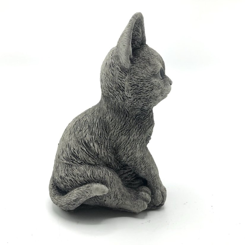 Zahradní betonová dekorace - Sedící koťátko