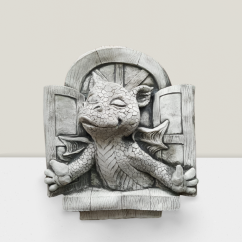 Steinfigur Gartenfigur Drache Willy