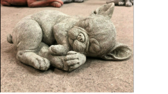 Steinfigur Gartenfigur Frenchy Blacky 30x22x12 950