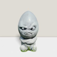 Steinfigur Gartenfigur Ei Grummel 20cm