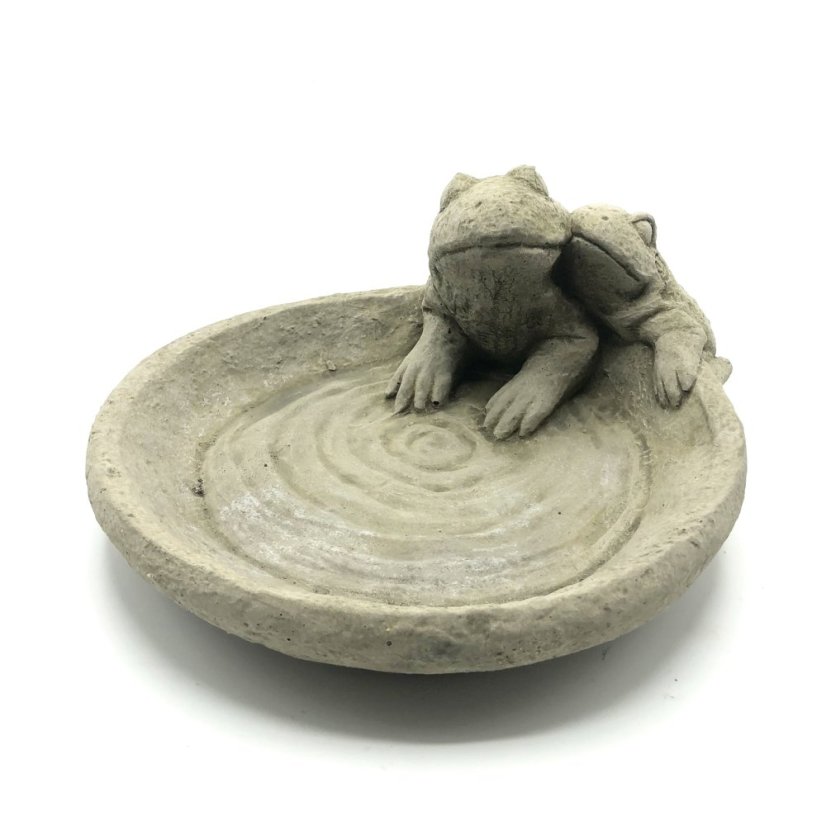 Zahradní betonová dekorace - Pítko pro ptáky - žabáci