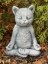 Zahradní betonová dekorace Meditující kočička