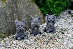 Zahradní betonová dekorace Koťátko - neslyším