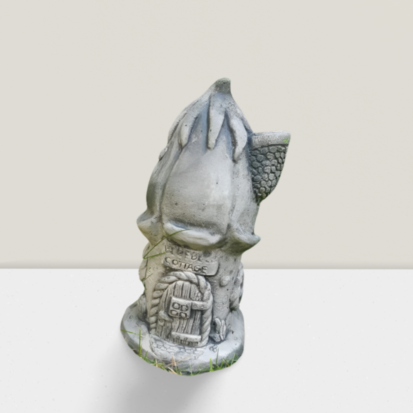 Steinfigur Gartenfigur Feenhaus Glockenturm 22cm 550