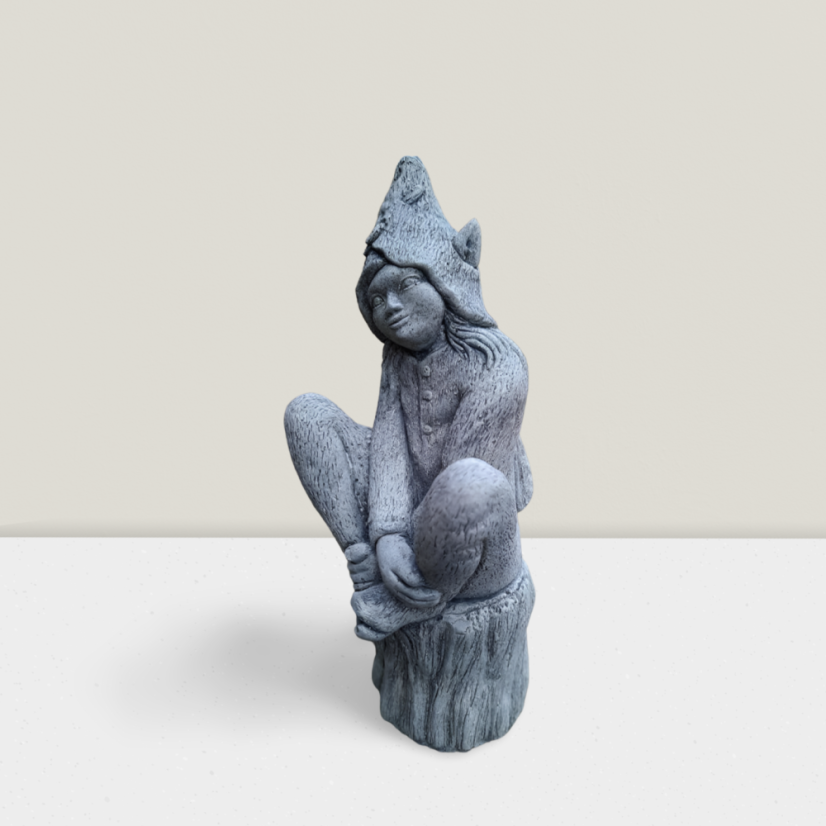 Steinfigur Gartenfigur Elfe Fangorn28x13cm