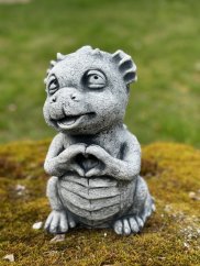 Zahradní betonová dekorace-Figurka zamilovaného dráčka