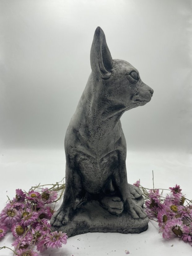 Zahradní betonová dekorace - Čivava