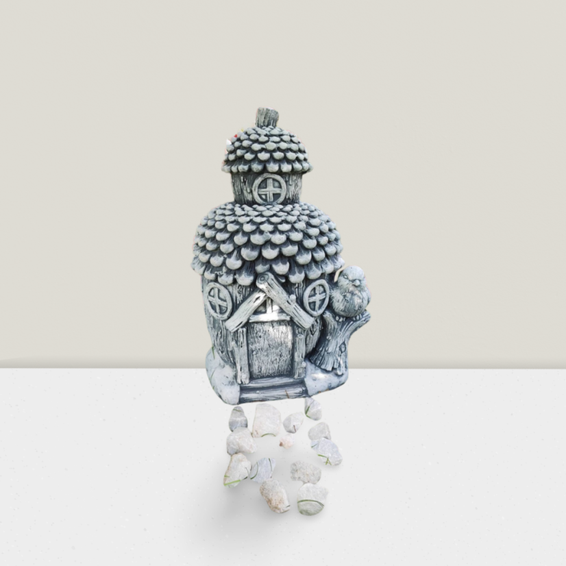 Steinfigur Gartenfigur Feenhaus Birdy 40x27 1390