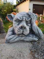 Steinfigur Gartenfigur Gargoyle denkend 16x13 525