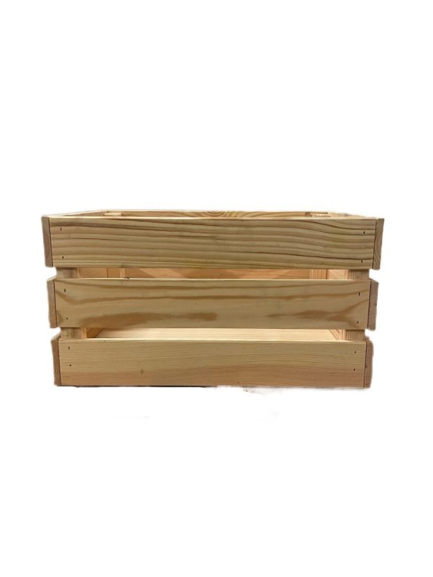 Dekorační dřevěná bedýnka s mechem 46x31x25