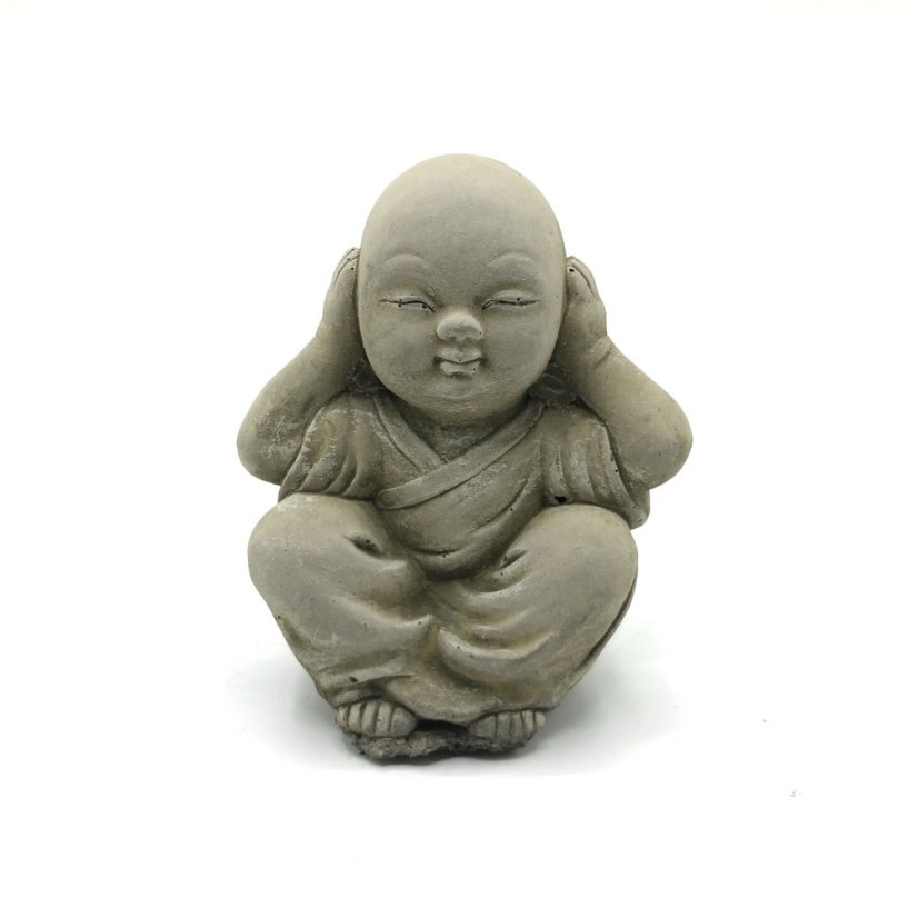 Zahradní betonová dekorace - Malý Mnich - neslyším