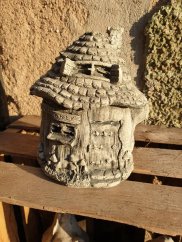 Steinfigur Gartenfigur Feenhaus woodland 18x14 550