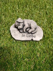 Steinfigur Gartenfigur Hund In Liebe 12x7x4 290