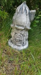 Steinfigur Gartenfigur Feenhaus Glockenturm 22cm 550