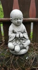 Steinfigur Gartenfigur Buddha sitzend