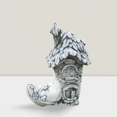 Steinfigur Gartenfigur Feenhaus schuhi 22x16 5 629