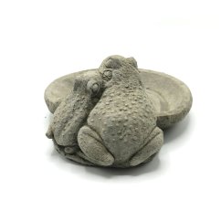 Zahradní betonová dekorace - Pítko pro ptáky - žabáci