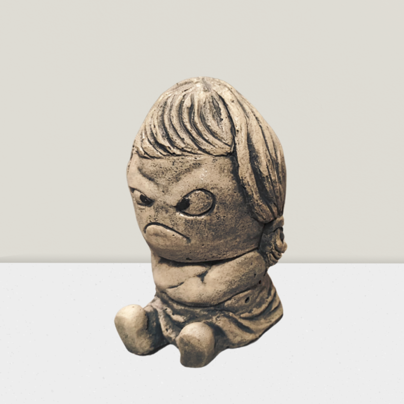 Steinfigur Gartenfigur Ei Grummeline 20cm kopie