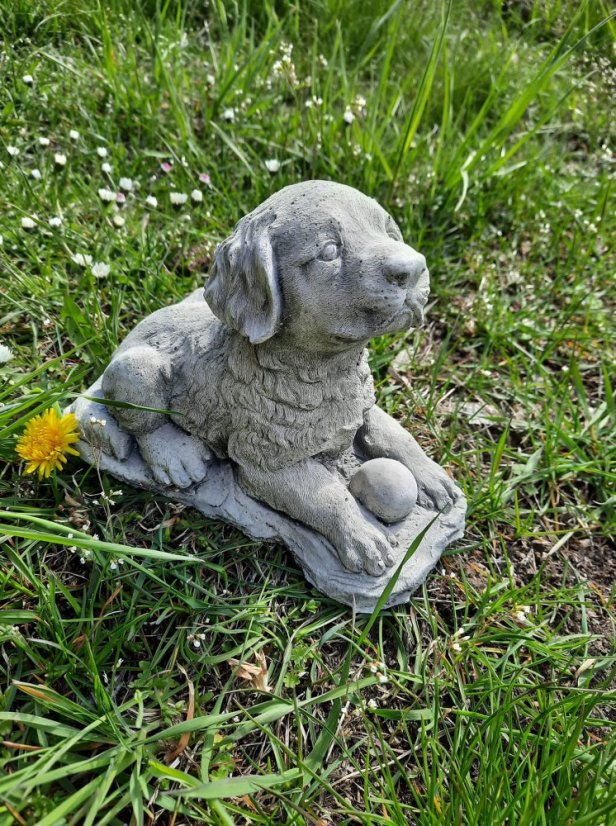 Steinfigur Gartenfigur Hund Egon 20x12x15 510