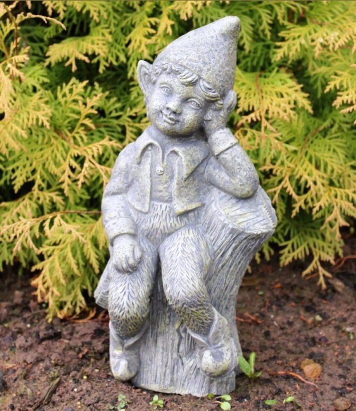 Steinfigur Gartenfigur Fee Arion 29x15cm
