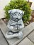 Steinfigur Gartenfigur Yoga Mops 24x13cm