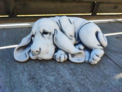 Steinfigur Gartenfigur Basset Capper 28x17x10 945 Steinfigur Gartenfigur Basset Capper 28x17x10 945