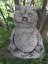 Steinfigur Gartenfigur Yoga Eule 23cmx15cm