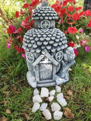 Steinfigur Gartenfigur Feenhaus Birdy 40x27 1390