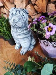 Steinfigur Gartenfigur Shar Pei Eli 27x14 950
