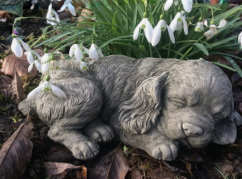 Steinfigur Gartenfigur Cocker Spaniel Sam 34x13x10 900