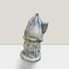 Steinfigur Gartenfigur Feenhaus Glockenturm 22cm 550