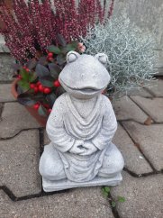 Steinfigur Gartenfigur Buddha Frosch