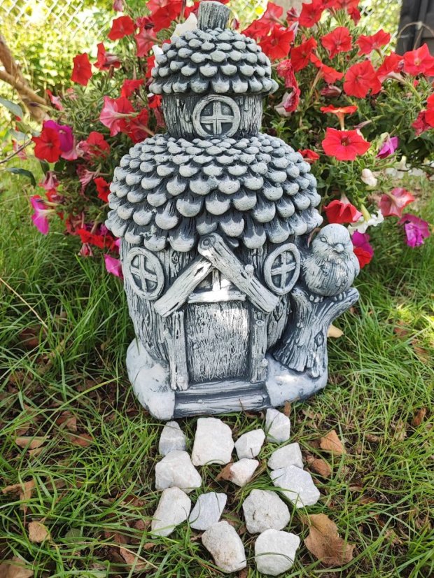 Steinfigur Gartenfigur Feenhaus Birdy 40x27 1390