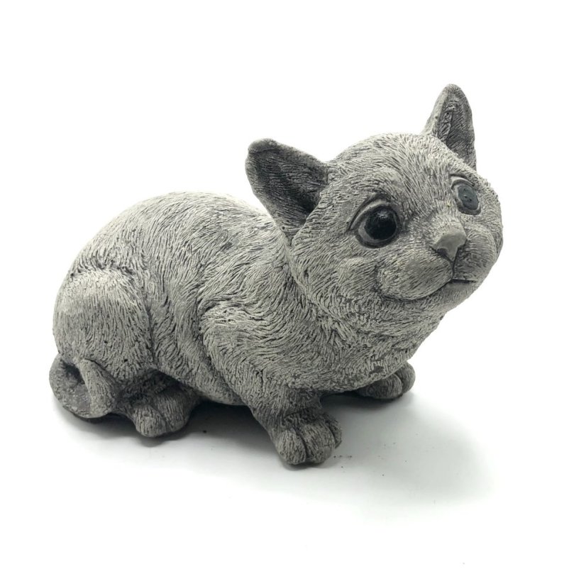 Zahradní betonová dekorace - Usměvavá kočka