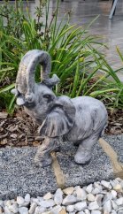 Steinfigur Gartenfigur Elefant Heike 30x27 1340