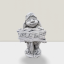 Steinfigur Gartenfigur Gnom Rollo 47x21cm Steinfigur Gartenfigur Gnom Rollo 47x21cm