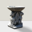 Steinfigur Gartenfigur Vogeltraenke Gargoyle 26x23 1125