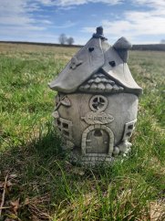 Steinfigur Gartenfigur Feenhaus home 27x19 900