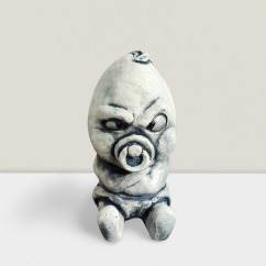 Steinfigur Gartenfigur Ei Baby Grummel 20cm