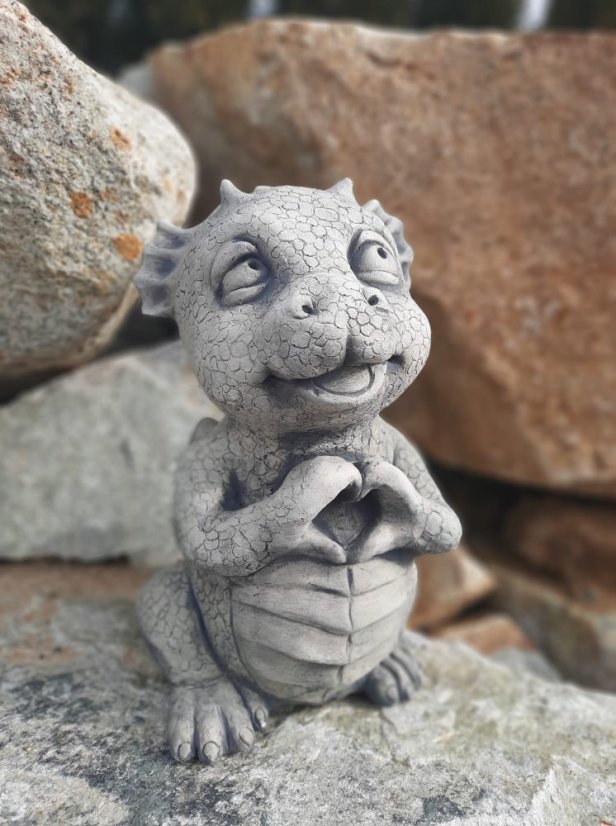 Steinfigur Gartenfigur Drache Jack