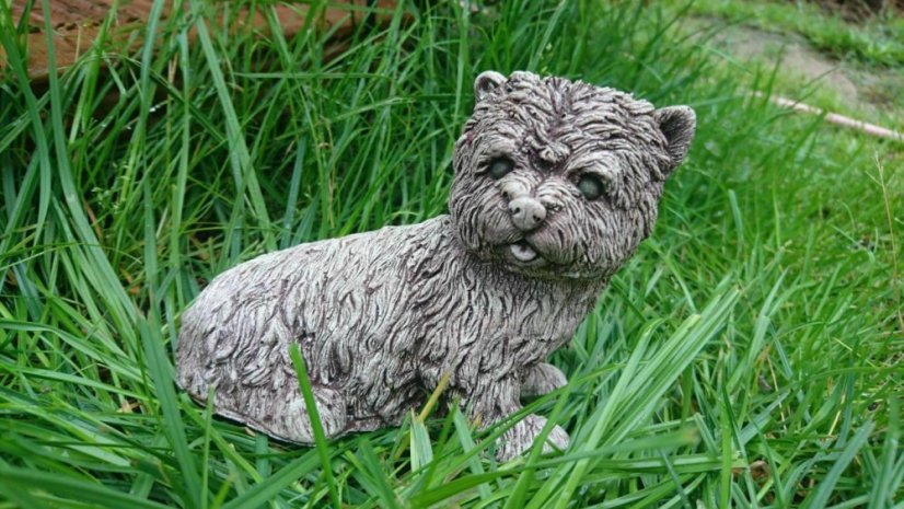 Steinfigur Gartenfigur Hund Prince 14x11x10 480