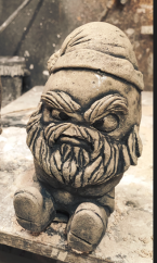 Steinfigur Gartenfigur Ei Santa Grummel 20cm kopie