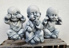 Steinfigur Gartenfigur Buddhas set