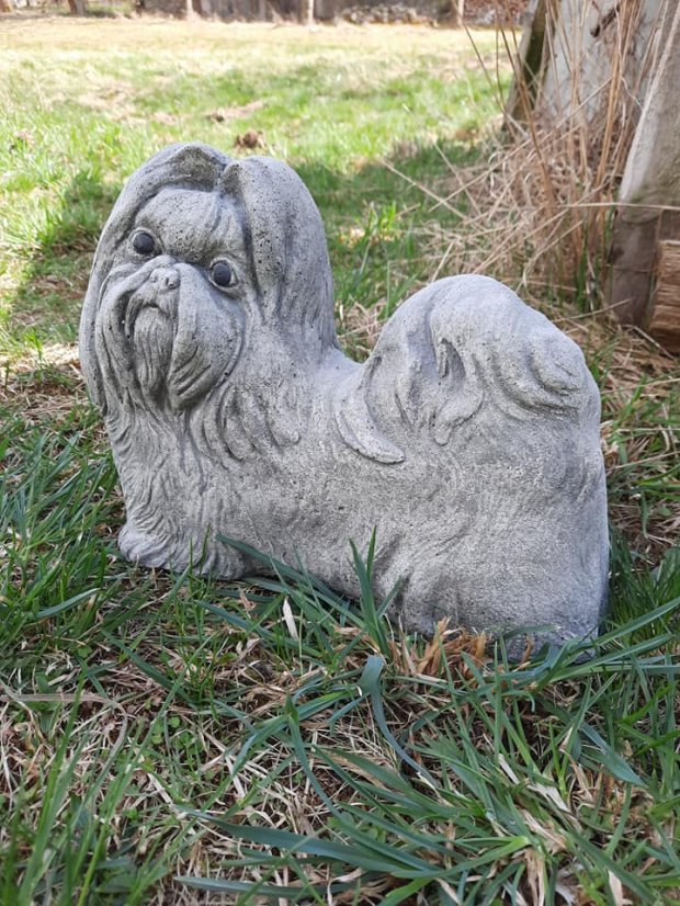 Steinfigur Gartenfigur Shih Tzu Kira 33x24 1280 Steinfigur Gartenfigur Shih Tzu Kira 33x24 1280