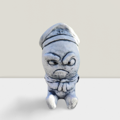 Steinfigur Gartenfigur EI Captain Grummel 20cm