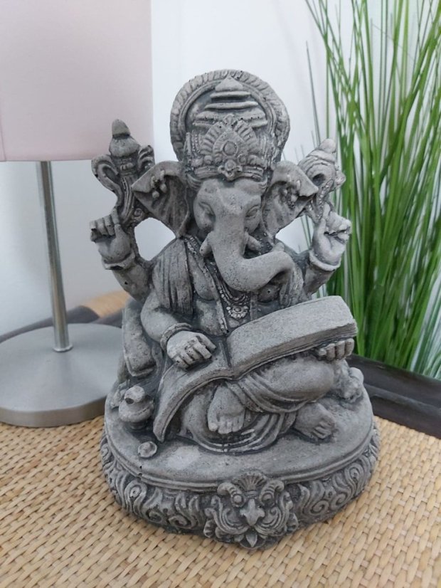 Steinfigur Gartenfigur Ganesha Gluecksbringer